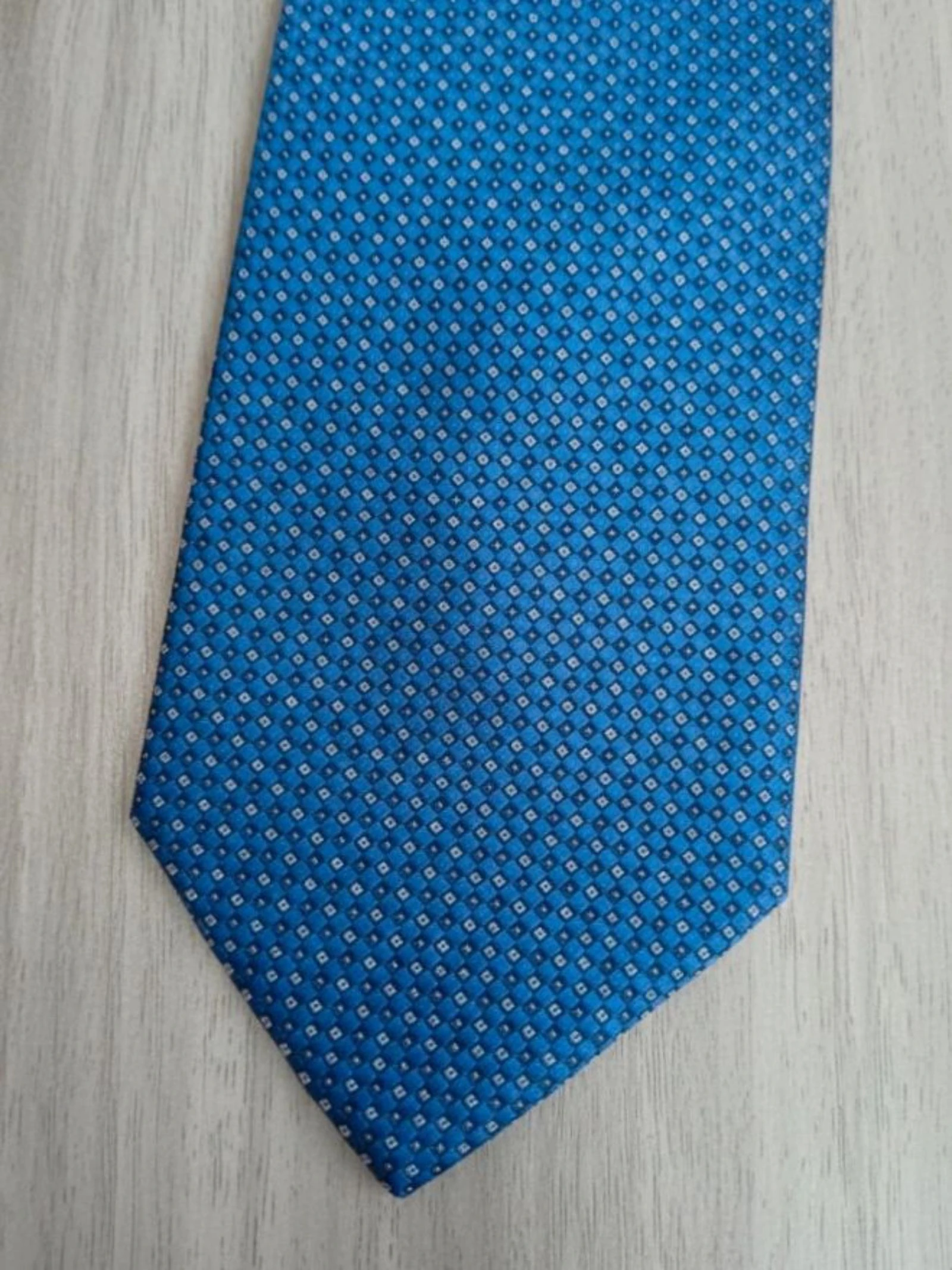 Corbata Liney Luxury Old Money Estetiek Blauwe Stippen Zakelijke Stropdas Geometrisch Retro 90s – photo 2